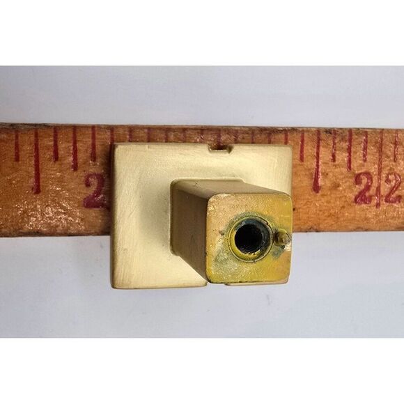 Set Of 8 Brass Square Cabinet Knob Handles With Screws - Picture 6 of 6